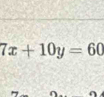 7x+10y=60