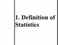 Definition of 
Statistics