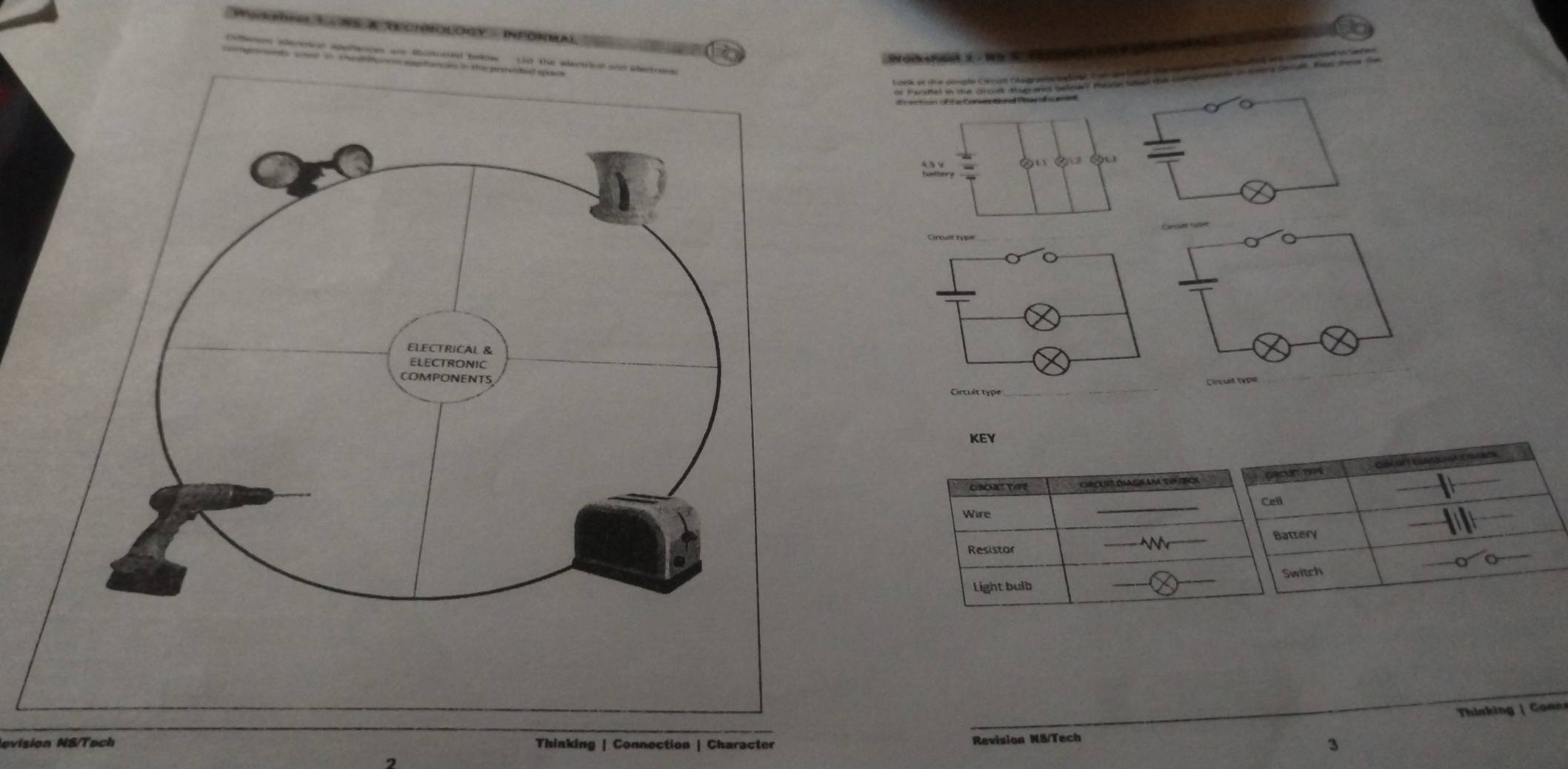 WeGLa NE A TECHNOLOGY - INFONRAL 
Cleno eerction spphence are iusrated bellow thd the wlactricat one sectrone 
t 
Circult type 
Thinking | Con 
evision NS/Tạch Thinking | Connection | Character Revision NS/Tech 
3 
,