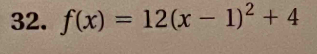 f(x)=12(x-1)^2+4