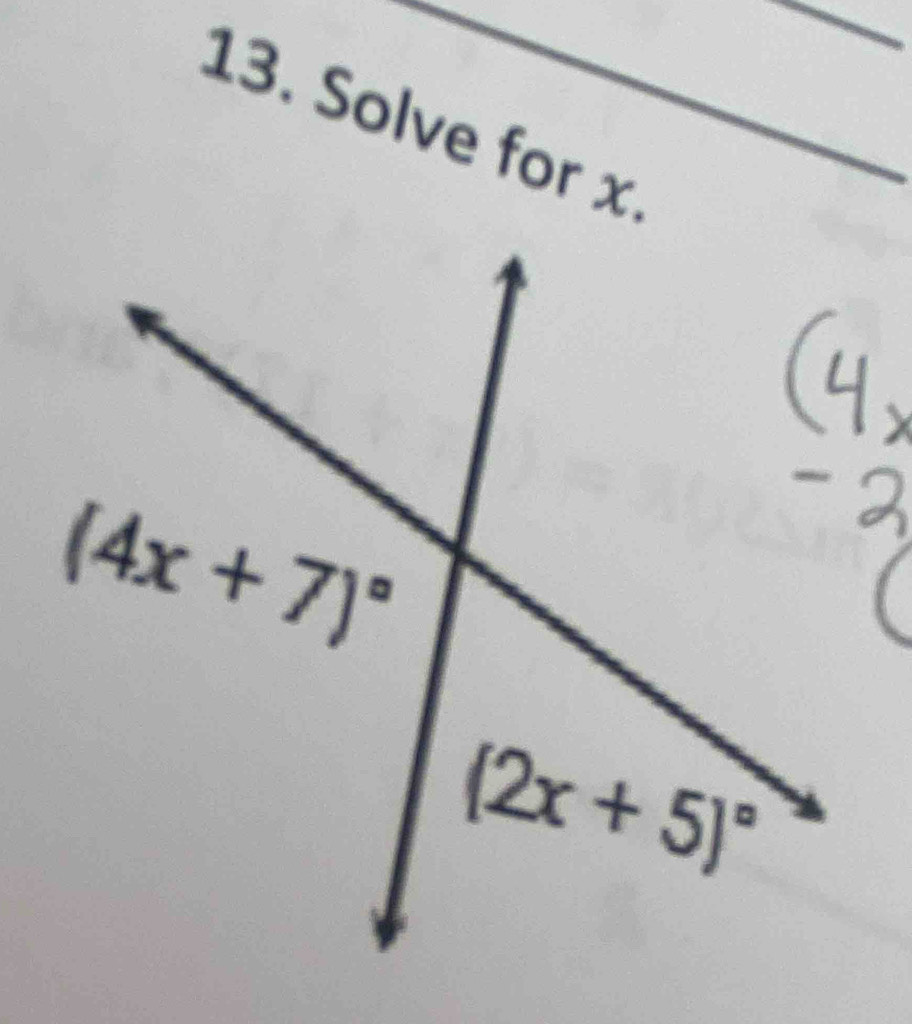 Solve for x