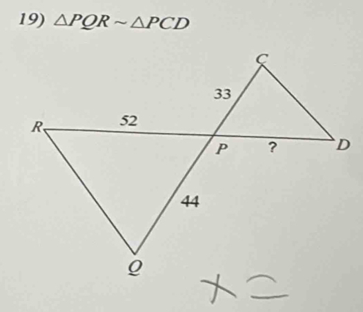 △ PQRsim △ PCD