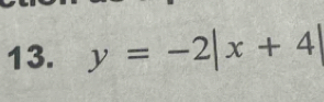 y=-2|x+4|