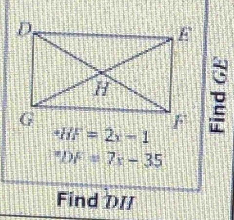 DF=7x-35
Find DII