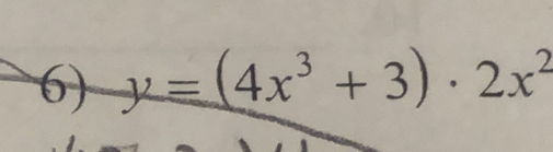 y=(4x^3+3)· 2x^2