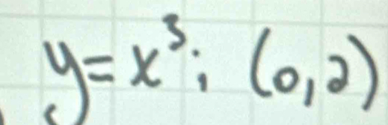 y=x^3; (0,2)