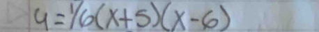 y=1/6(x+5)(x-6)