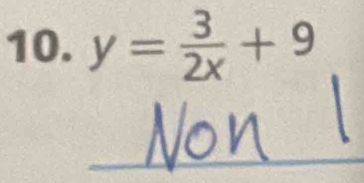 y= 3/2x +9
_