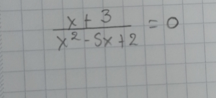  (x+3)/x^2-5x+2 =0