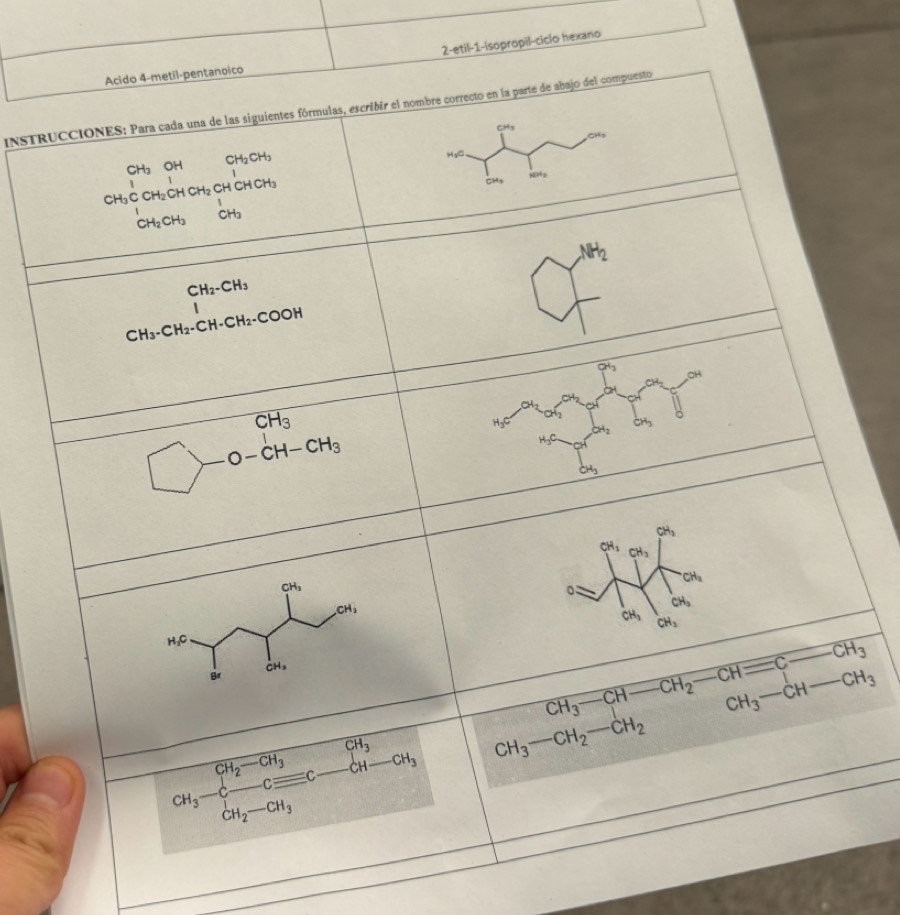 sopropil-ciclo hexano
INSTR