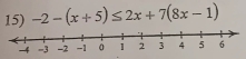 -2-(x+5)≤ 2x+7(8x-1)