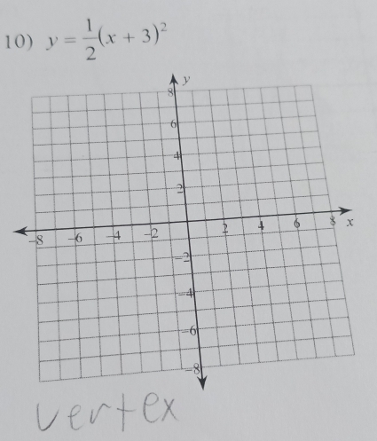 y= 1/2 (x+3)^2