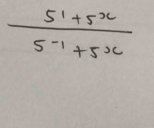  (5^1+5^x)/5^(-1)+5^x 