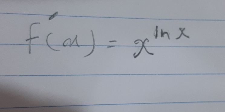 f(x)=x^(ln x)