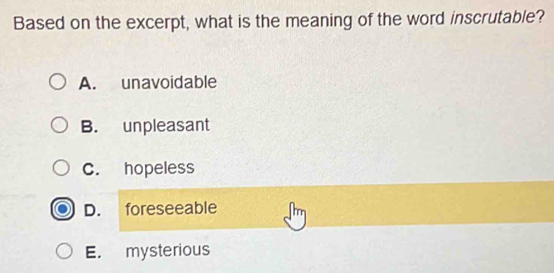Solved: Based on the excerpt, what is the meaning of the word ...