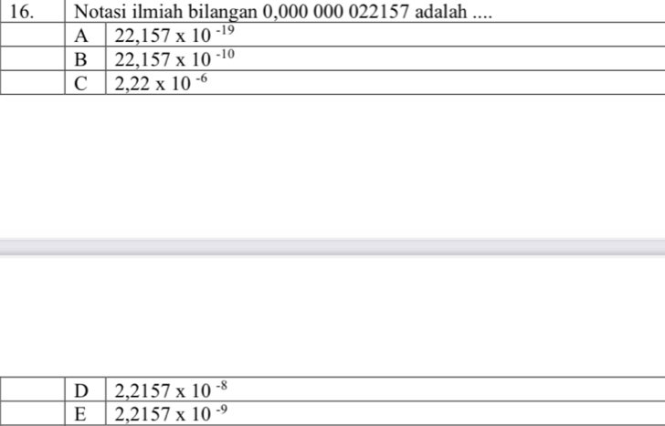 D 2,2157* 10^(-8)
E 2,2157* 10^(-9)