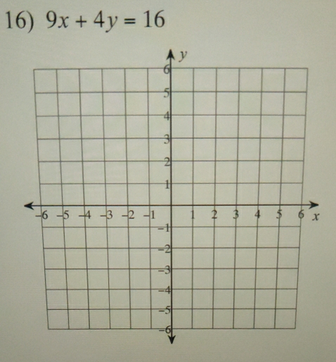 9x+4y=16