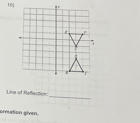 Line of Reflection: 
ormation given.