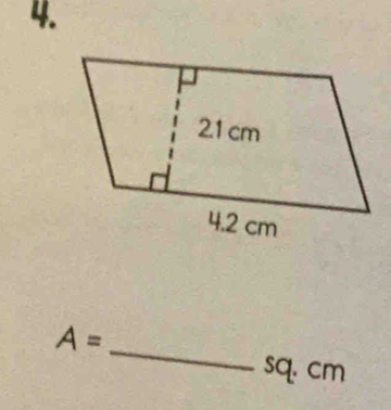 A=
sq. cm