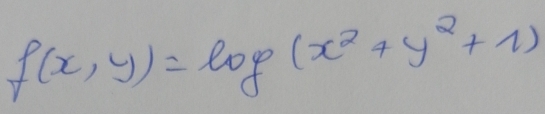 f(x,y)=log (x^2+y^2+1)