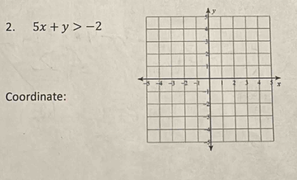 5x+y>-2
Coordinate: