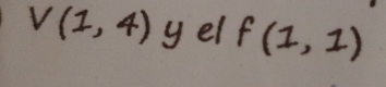 V(1,4) yel f(1,1)