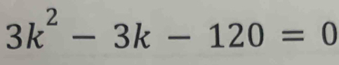 3k^2-3k-120=0