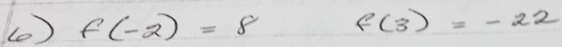 (0) f(-2)=8 f(3)=-22
