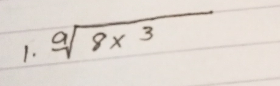 sqrt[9](8x^3)