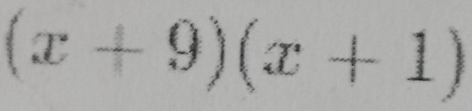 (x+9)(x+1)