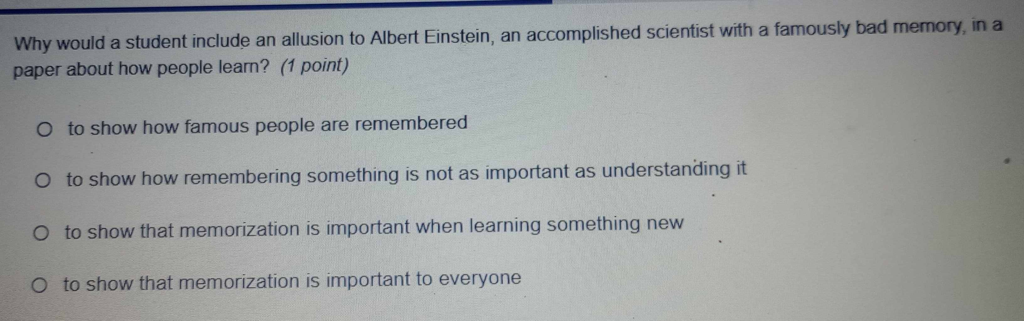 Why would a student include an allusion to Albert Einstein, an ...