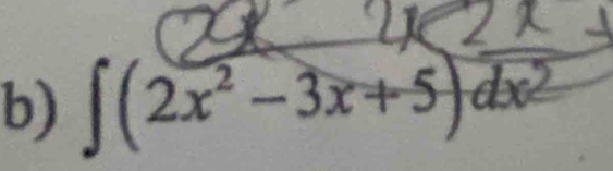 ∫(2x²-3x+5)dx