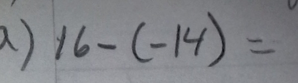 16-(-14)=