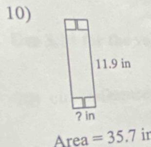 Area =35.7 in