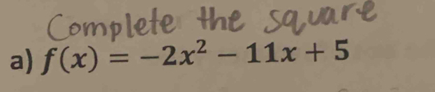 f(x)=-2x^2-11x+5