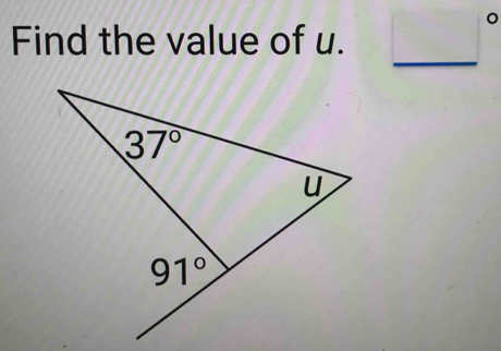 Find the value of u.
_