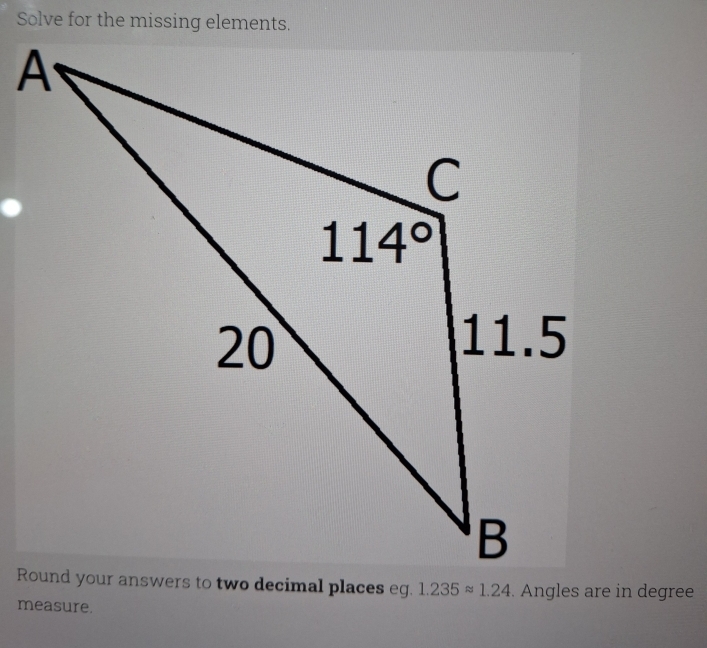 Angles are in degree
measure.