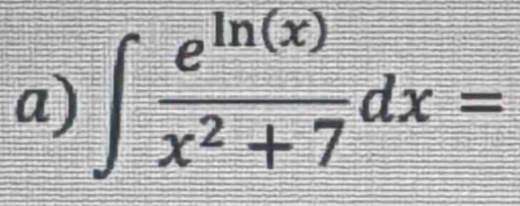 ∈t  e^(ln (x))/x^2+7 dx=