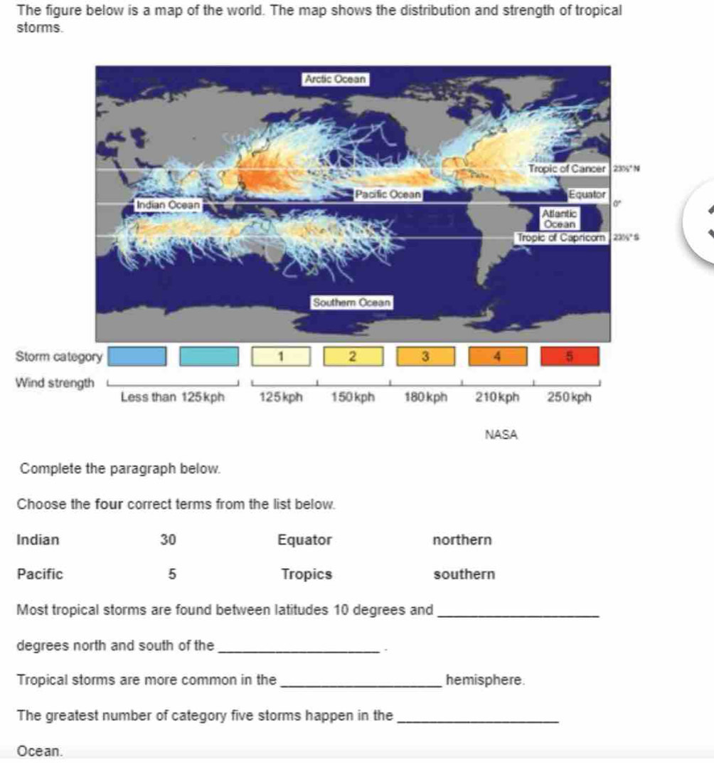 Solved: The figure below is a map of the world. The map shows the ...