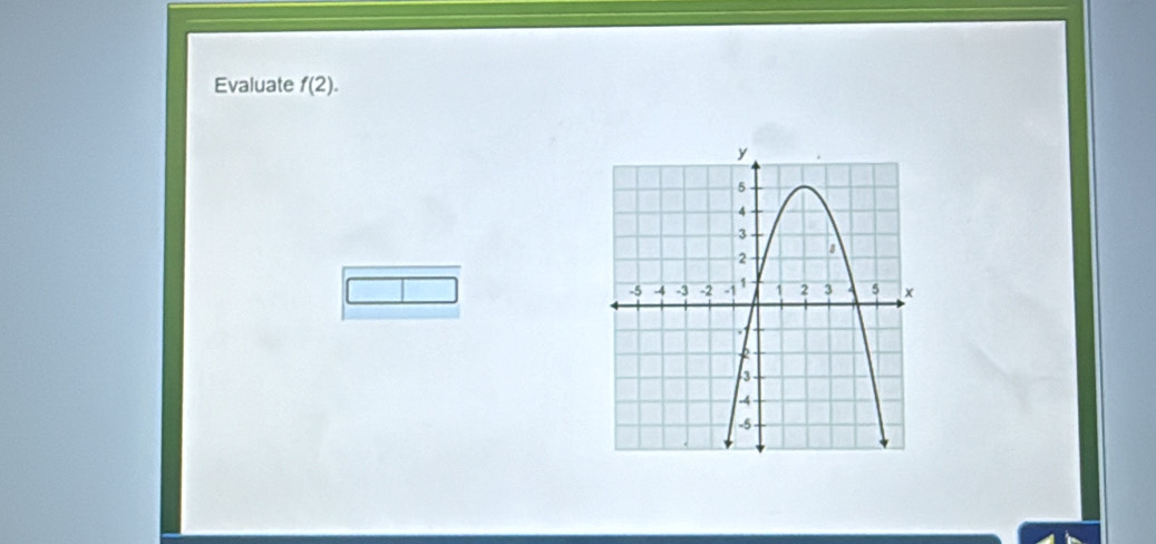 Evaluate f(2).