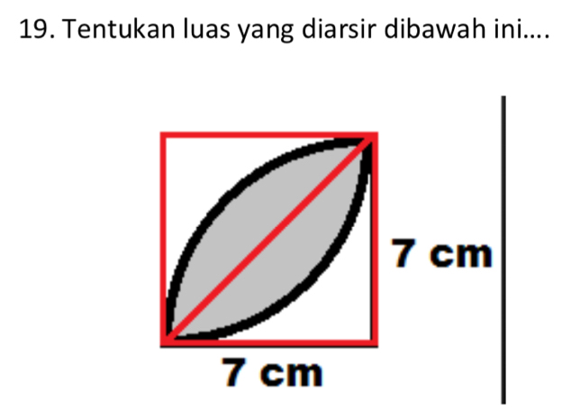 Tentukan luas yang diarsir dibawah ini....