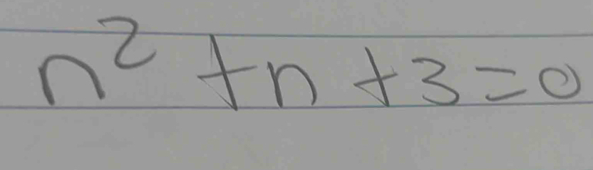 n^2+n+3=0