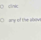 clinic
any of the above