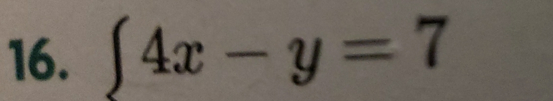 ∈t 4x-y=7