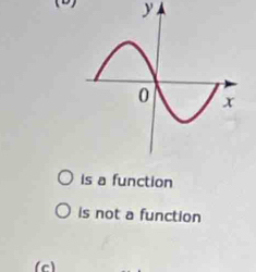 y
is a function
is not a function
(c)