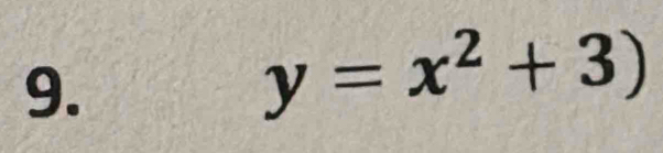 y=x^2+3)