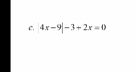 4x-9|-3+2x=0