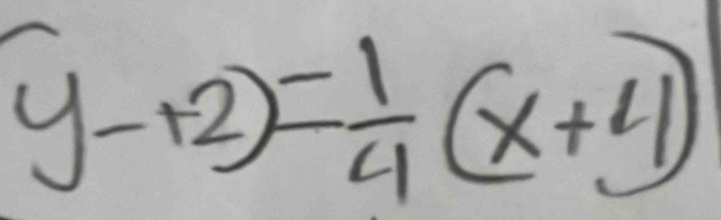 y-12)= 1/4 (x+4)