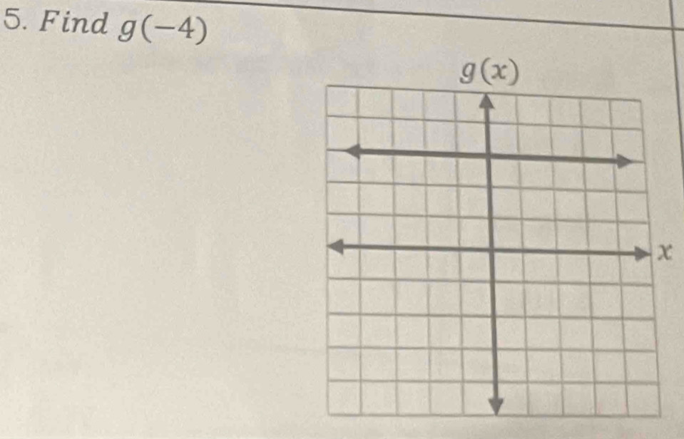 Find g(-4)
x