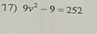 9v^2-9=252